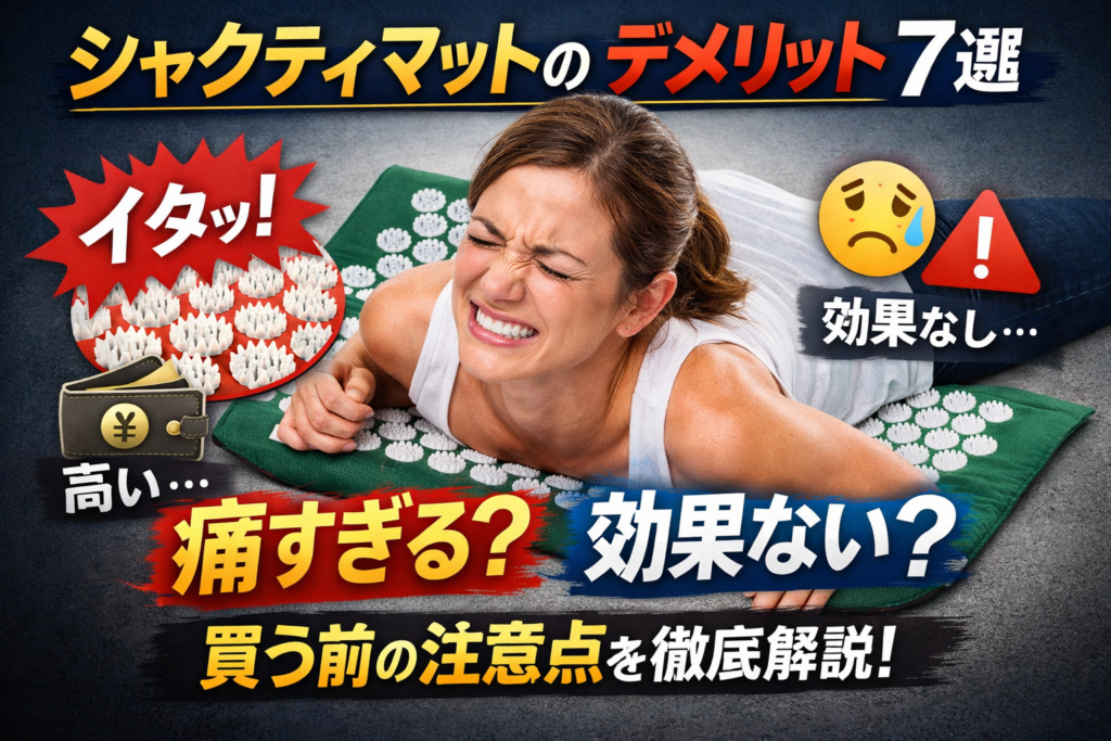 シャクティマットのデメリット7選｜痛すぎる？効果ない？買う前の注意点を徹底解説